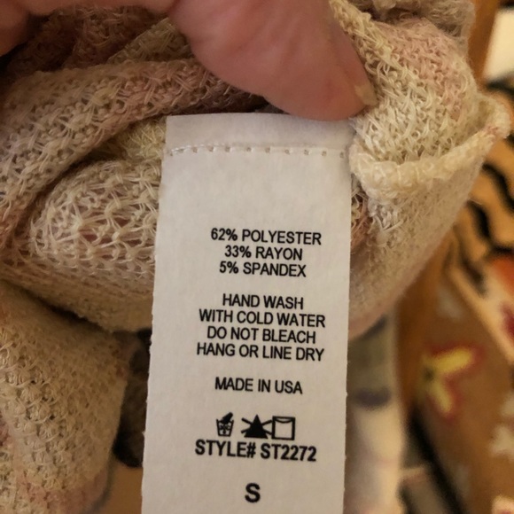 Long sleeve waffle knit tie dye top. Small. NWOT - Picture 6 of 7